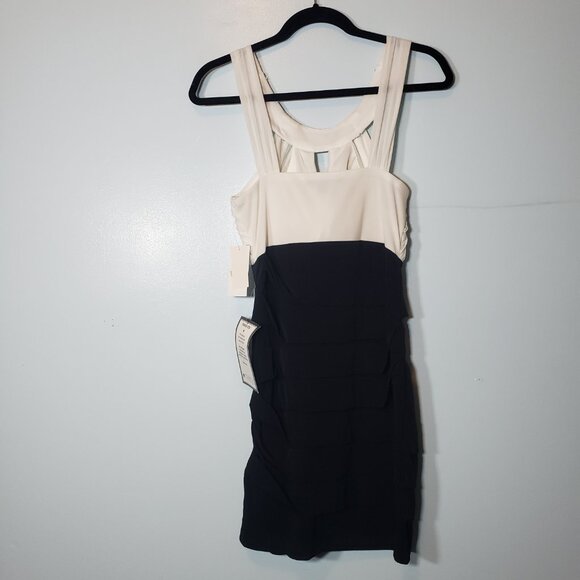 City Studio Black & White Colorblock Beaded Prom Dress Sexy Womens Size M - Picture 2 of 5